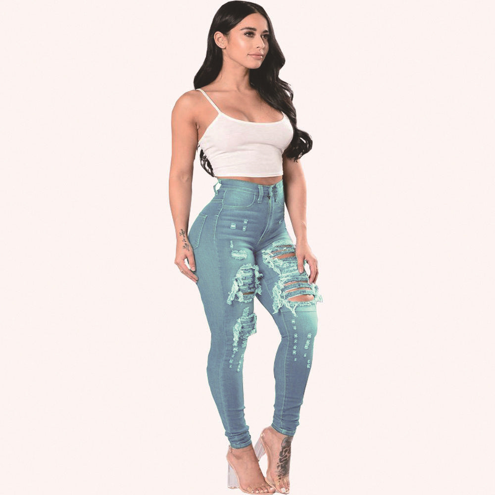 Skinny Ripped Jeans For Women