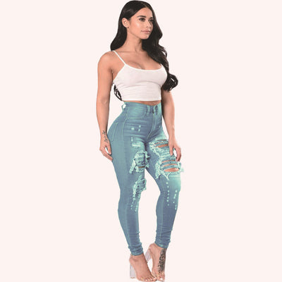 Skinny Ripped Jeans For Women