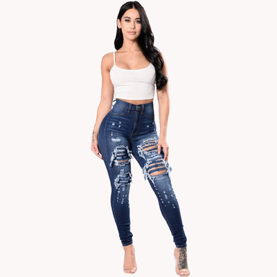 Skinny Ripped Jeans For Women